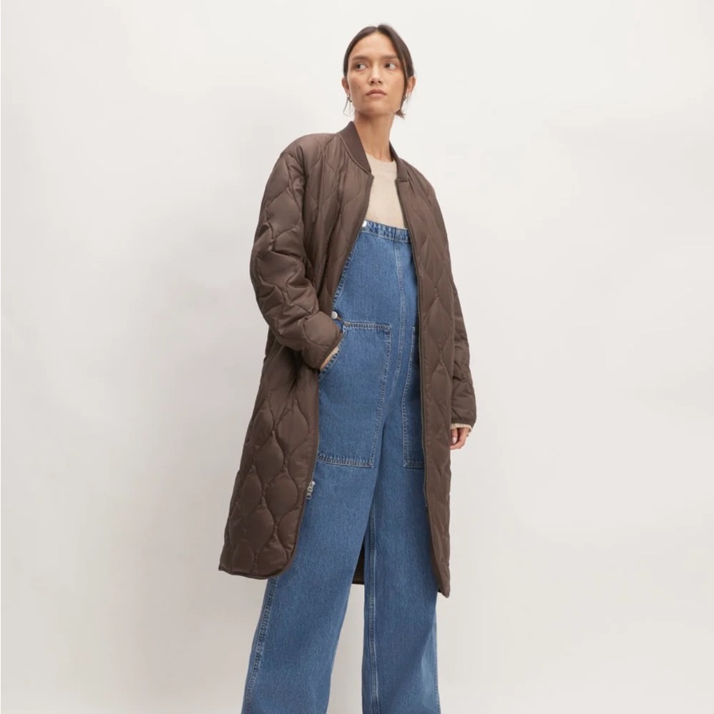 Everlane ReNew Long Liner Quilted Jacket